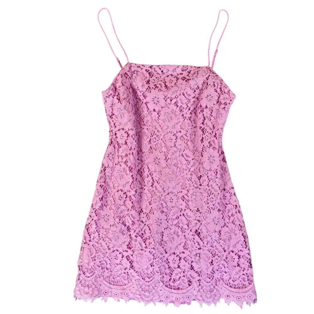Lavender Lace Square Neck Mini Dress Y2K Spaghetti Strap Bodycon coquette Mi Ami